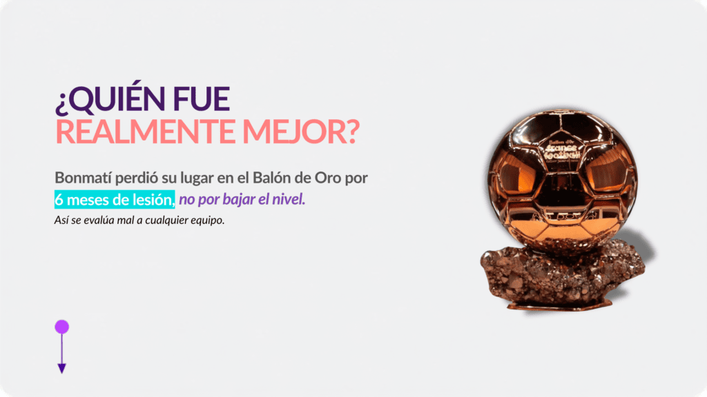 Evaluación de desempeño: portada del artículo sobre sesgo de selección y el Balón de Oro 2026