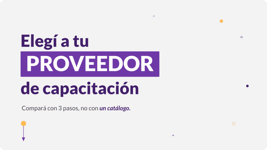 Proveedor de capacitación corporativa: portada con el titular Elegí a tu proveedor de capacitación